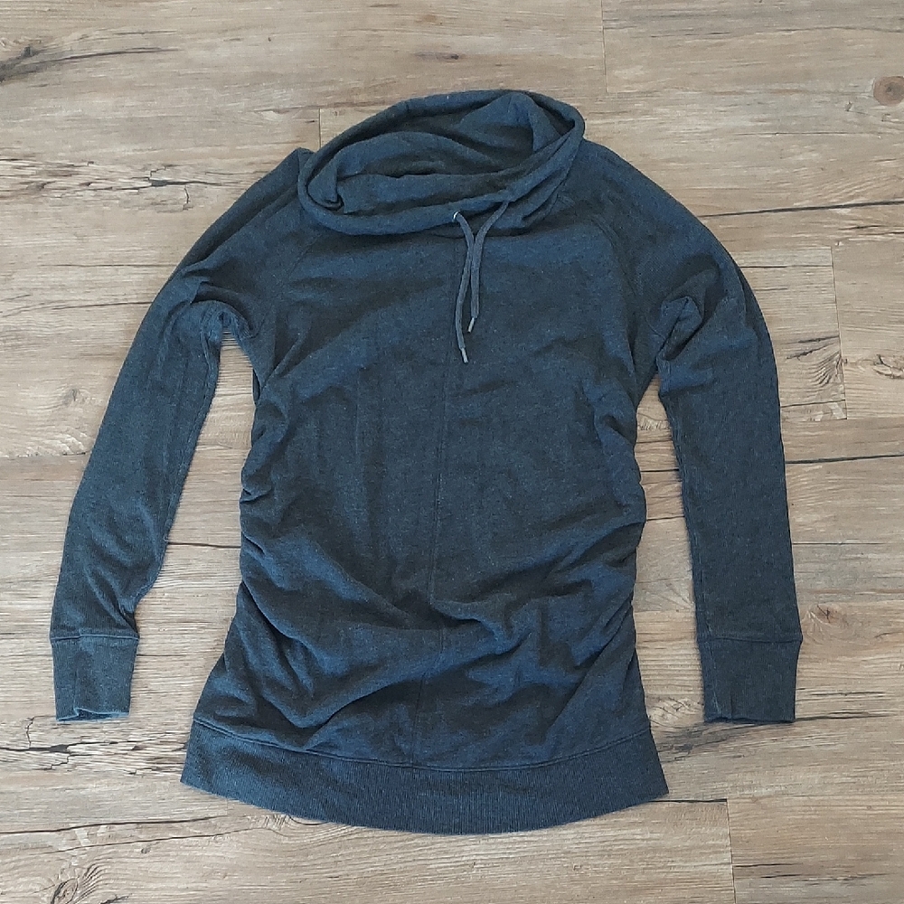 Liz Lange Maternity Dark Gray Cowl Neck Sweater